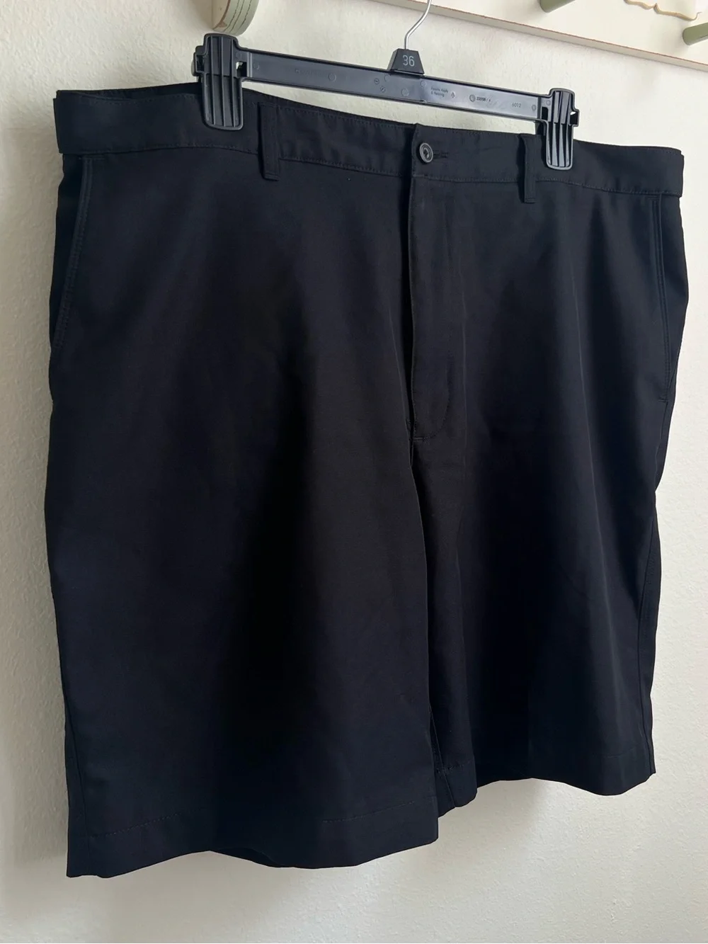 PGA Tour Black Flat Front Men's Golf Shorts